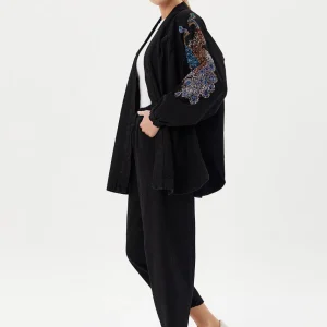 Kimono bohème à broderie