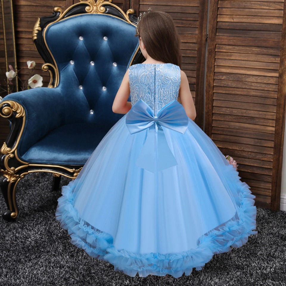Robe Bleue Princesse avec Froufrou – Image 2