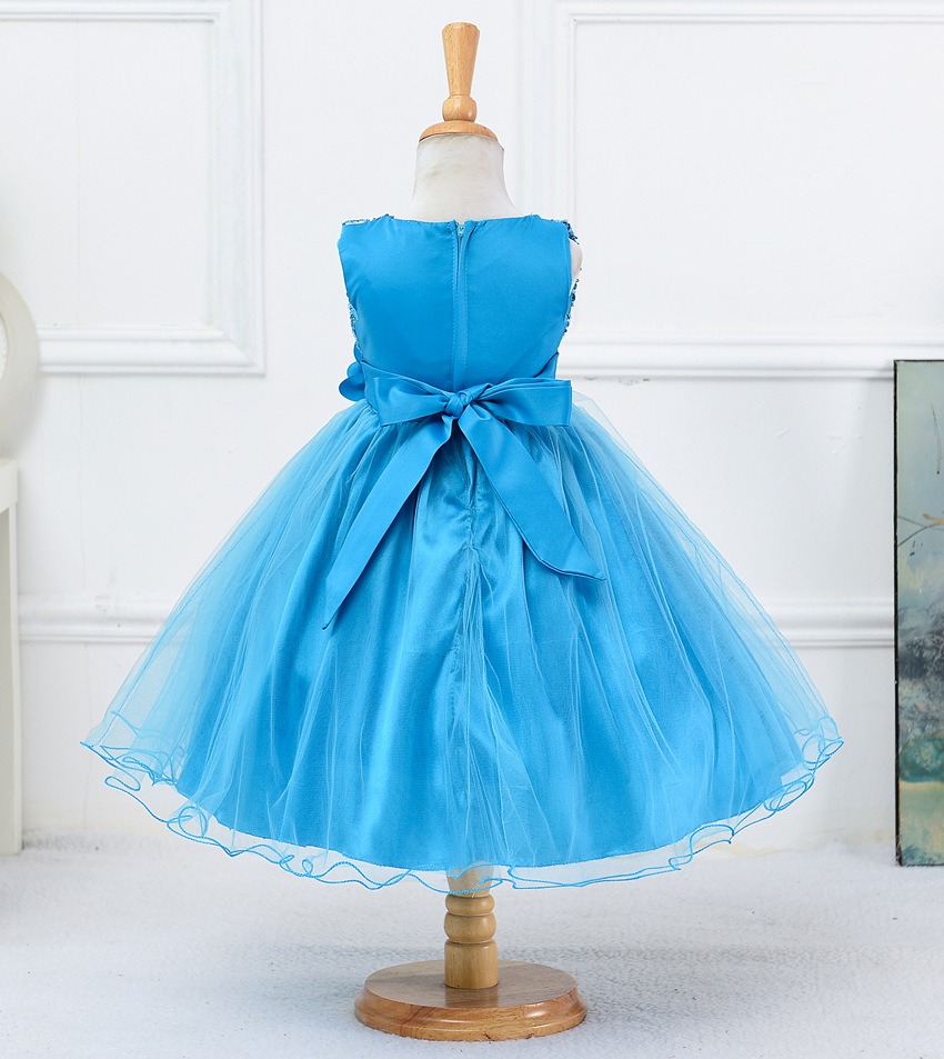 Robe Princesse Strass Bleu Ciel – Image 2