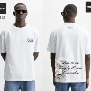 T-shirt oversize noir avec imprimé fleur