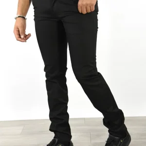 Pantalon chino slim noir confortable homme fashion