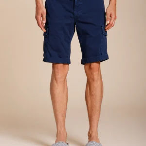 Chile bermuda cargo homme en satin stretch slim fit ①