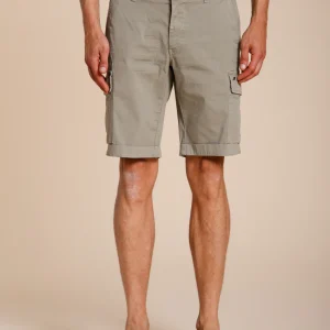 Chile bermuda cargo homme en satin stretch slim fit ①