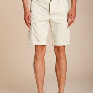 Chile bermuda cargo homme en satin stretch slim fit ①