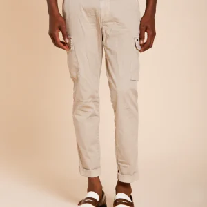 Chile pantalon cargo homme en satin stretch extra slim fit ①
