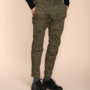 George Coolpocket pantalon cargo homme en gabardine logo edition carrot fit ①