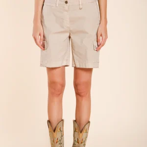 Chile bermuda cargo femme en twill léger stretch slim fit