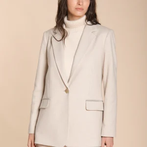 Irene blazer femme en jersey maille à petits pois