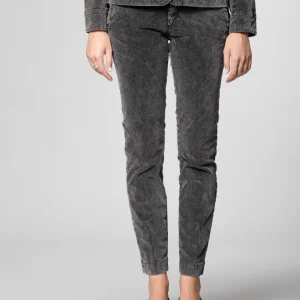 Jaqueline Archivio pantalon chino femme en velours 1000 raies slim fit