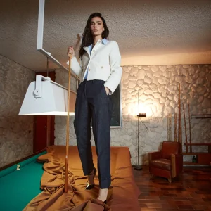 New York Carrot pantalon chino femme en denim stretch carrot fit