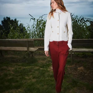 New York Carrot pantalon chino femme en coton et laine carrot fit ①