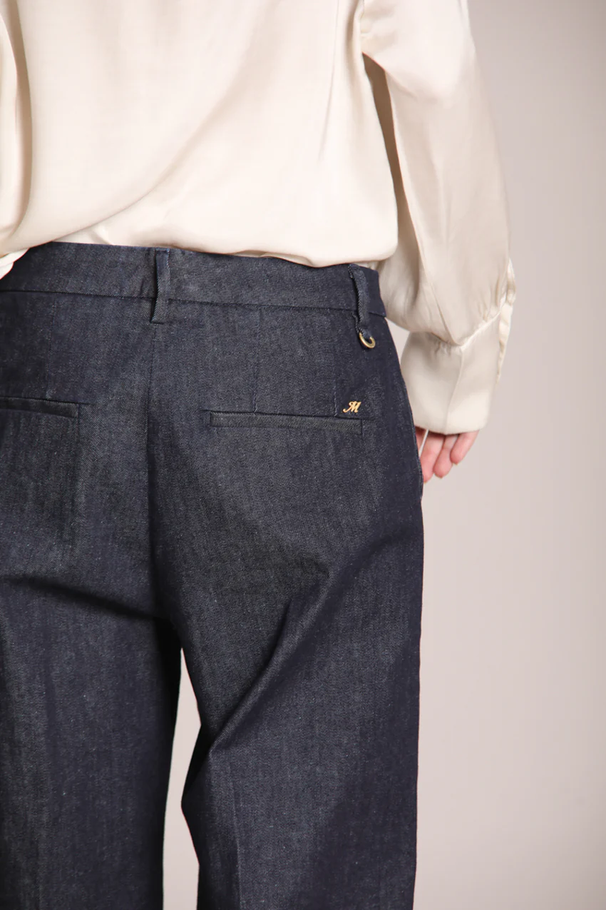 New York Studio pantalon chino femme en denim stretch wide leg – Image 3