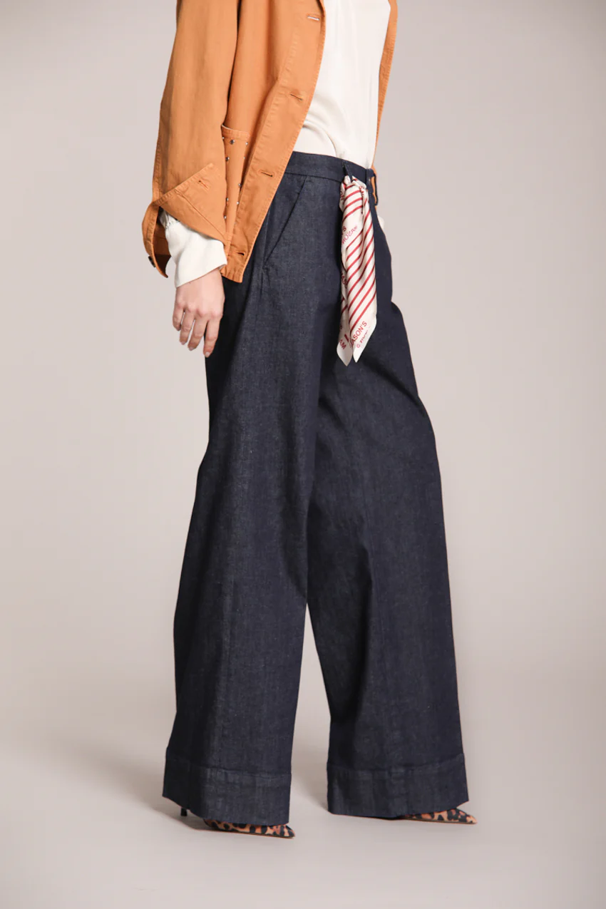 New York Studio pantalon chino femme en denim stretch wide leg – Image 6