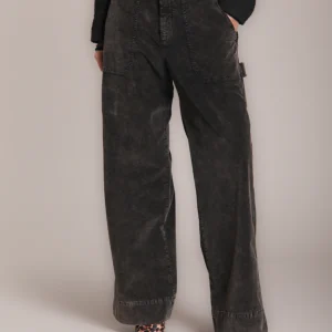 Dallas Wide L pantalon cargo femme en velours 1000 raies wide leg