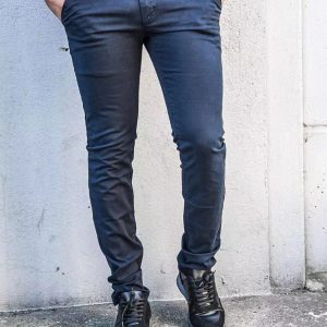 Pantalon chino bleu marine homme stylé coupe slim