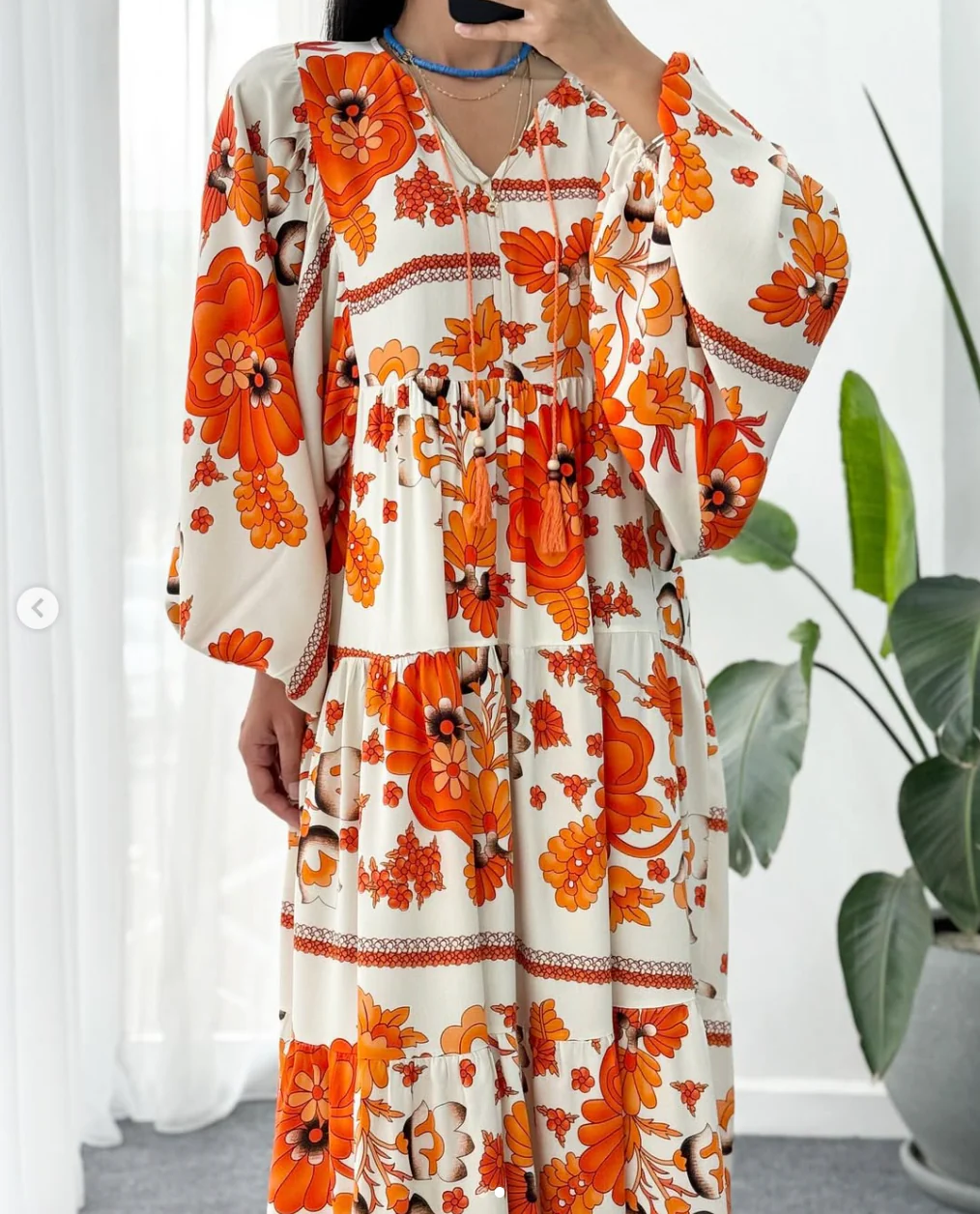 Robe longue à motifs – Image 3