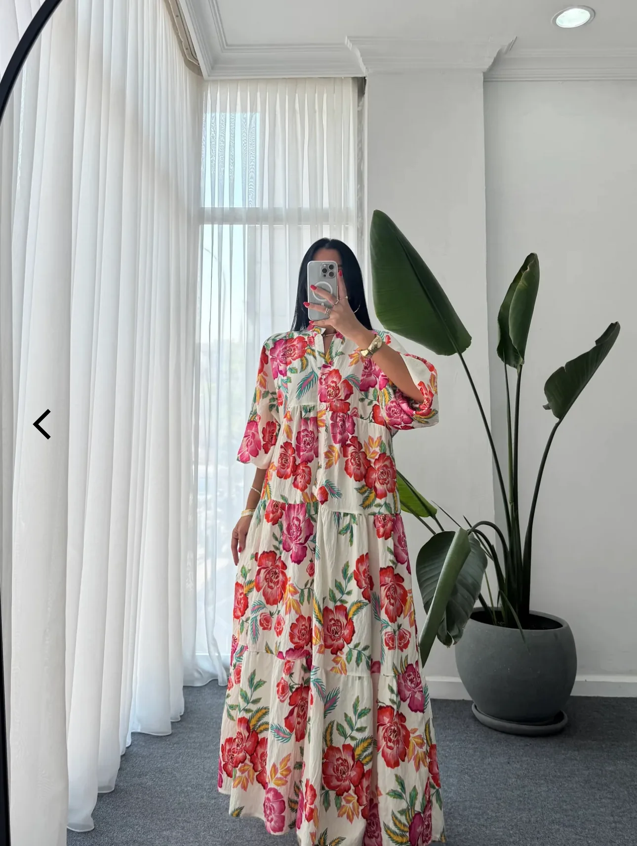 Robe Longue à motifs imprimés fleuri – Image 4