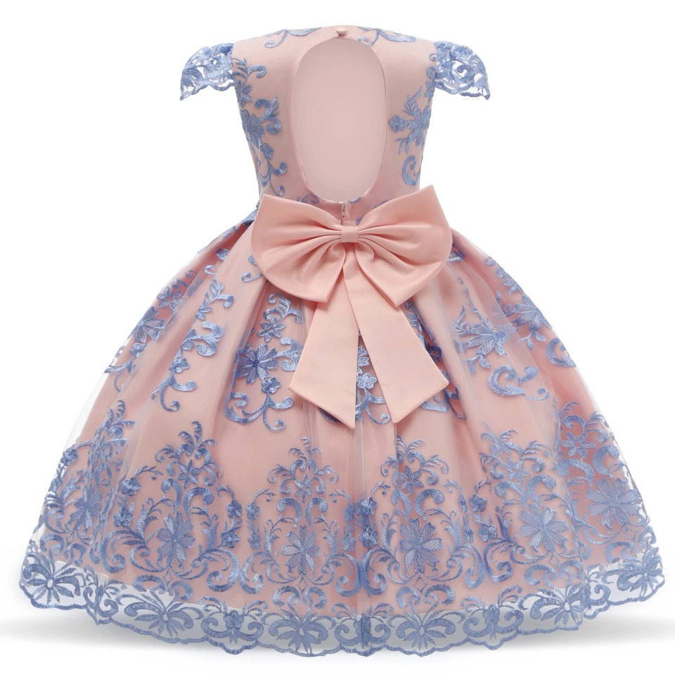 Robe Princesse Rose avec Broderies Florales – Image 4
