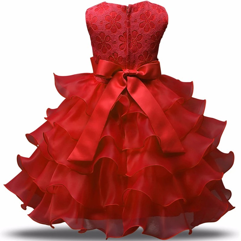Robe Princesse Rouge avec Diamants – Image 3