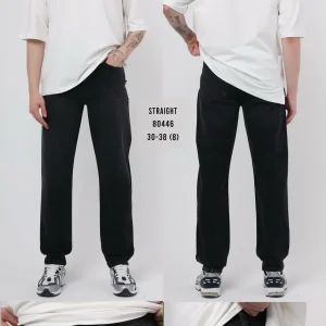 Jean Homme coupe droite – Noir