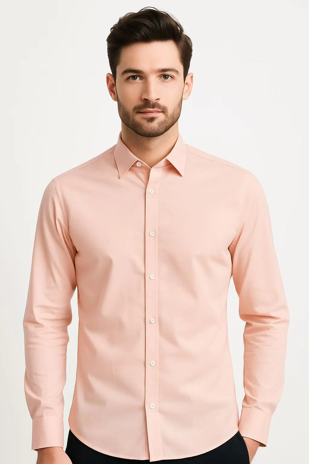 Chemise homme Rose– Coupe ajustée