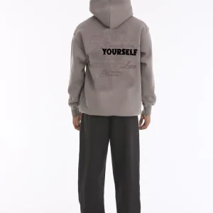 Sweat à capuche imprimé "YOURSELF"