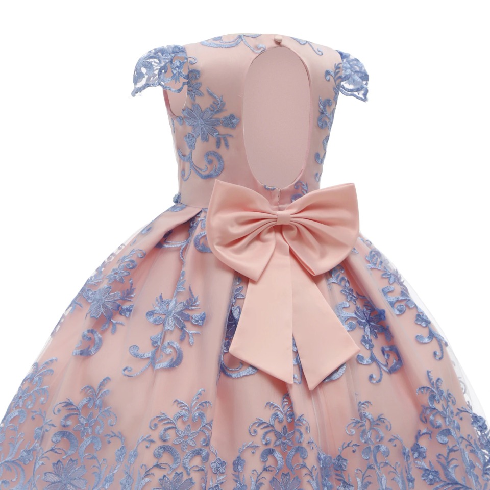 Robe Princesse Rose avec Broderies Florales – Image 5