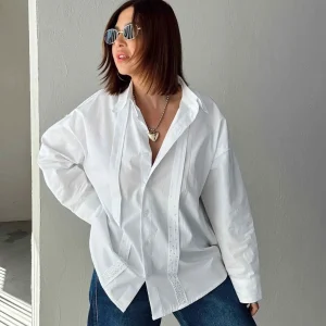 Chemise blanche avec bande