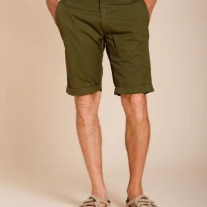 London bermuda chino homme en gabardine stretch regular fit ①