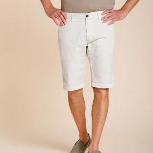 London bermuda chino homme en gabardine stretch regular fit ①