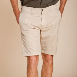 London bermuda chino homme en gabardine stretch regular fit ①