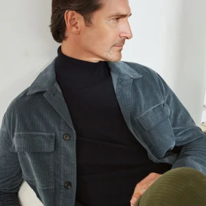 Steve overshirt homme en velours 500 raies