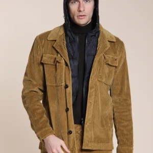 Firenze overshirt homme en velours grosses côtes