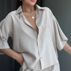 Ensemble lin detente - beige