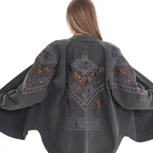 Kimono bohème à broderie
