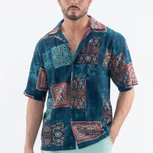 Chemise à manches courtes à motif intégral BM2265-3