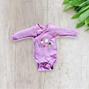Body Bébé Fille 1 Mois - Violet avec Motifs Nature et Animaux - Kitchoun by Kiabi