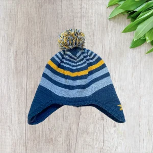 Bonnet bébé garçon Mes Petits Cailloux 6–12 mois – Bleu marine à pompon