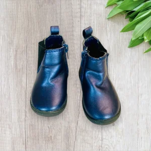 Bottes Bébé Fille Taille 20 - Boite à Malice Simili Bleu Marine avec Paillettes