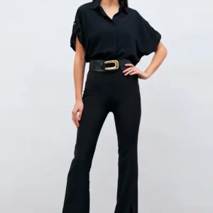 Pantalon Noire avec fente
