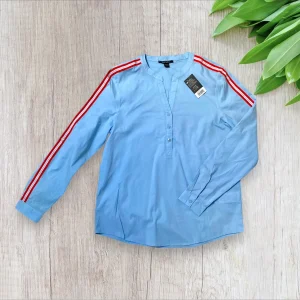 Chemise Femme Esmara Lidl - Bleu Clair à Rayures-Taille 38