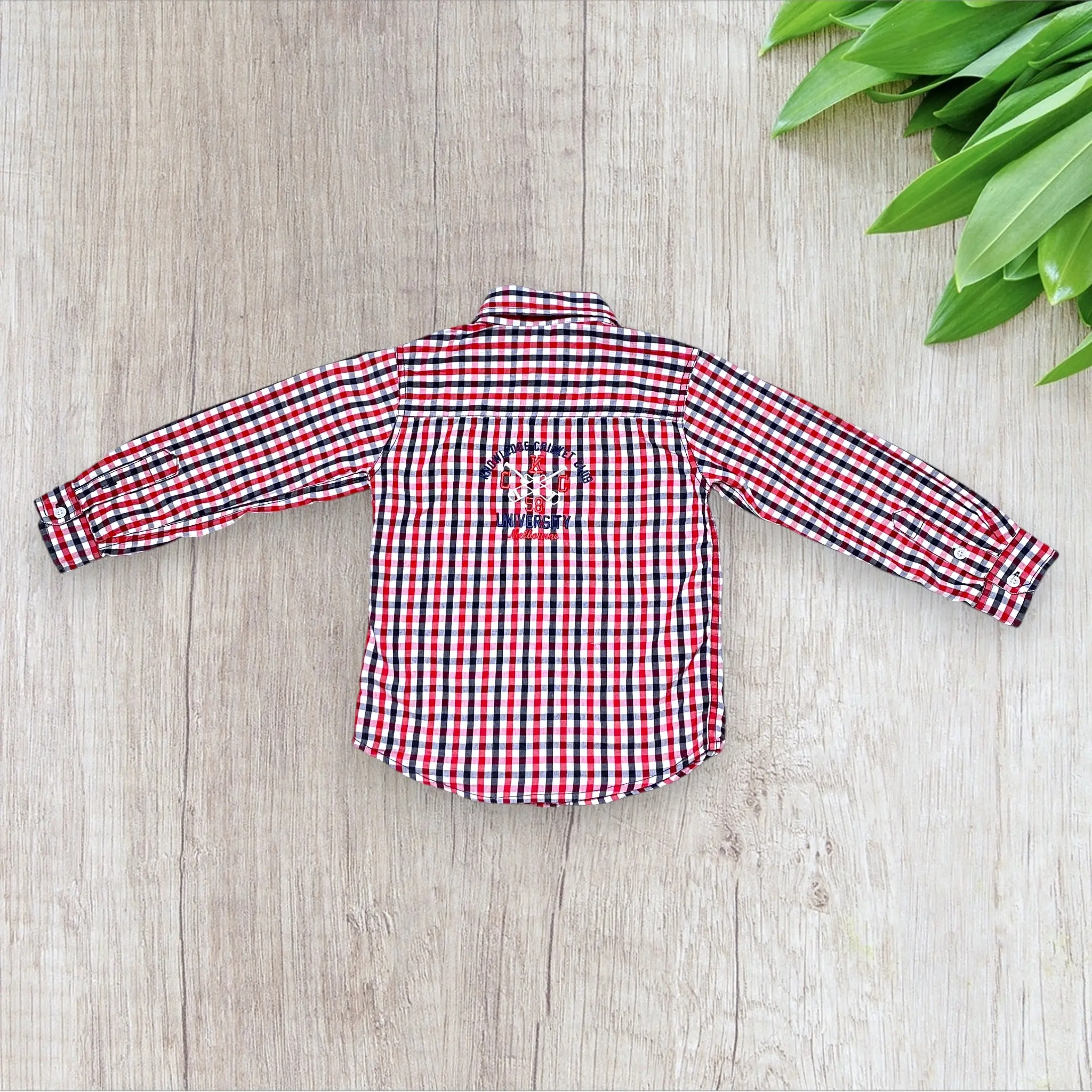 Chemise garçon P’tites Canailles 7 ans – Carreaux rouge blanc noir – Image 6