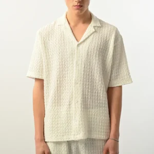 Chemise texturée légère à manches courtes Marrakech 2404