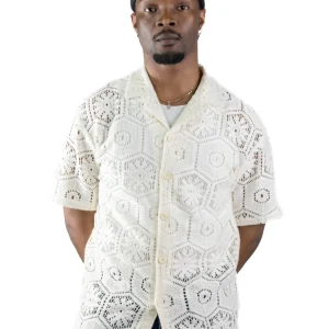 Chemise crochet à manches courtes - Hallstarz JK909