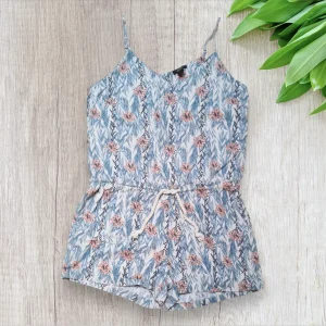 Combishort femme Esmara – Taille 44 – Imprimé fleuri bleu et rose – Très bon état