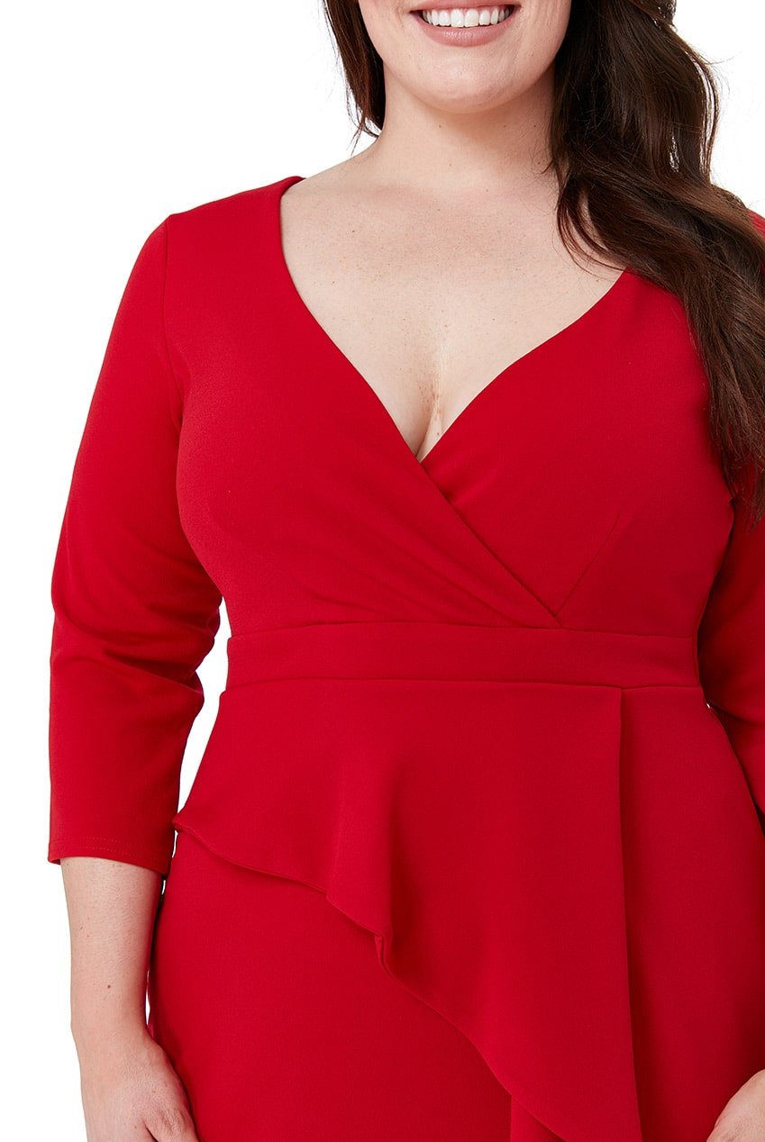 Robe Goddiva avec empiecement volanté – Image 3