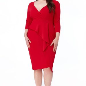 Robe Goddiva avec empiecement volanté