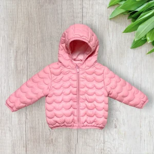 Doudoune légère bébé fille Primark 6-9 mois rose matelassée à capuche