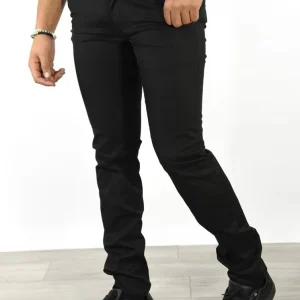 Pantalon chino noir homme coupe slim
