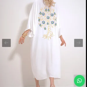 Robe Oversize Blanche à Motifs